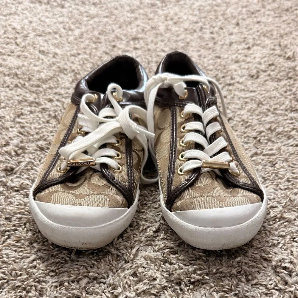 Coach Francesca Brown Monogrammed Sneakers